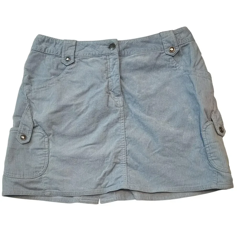 Cloudveil Corduroy Skirt, Size 8, Baby Blue, Size Pockets